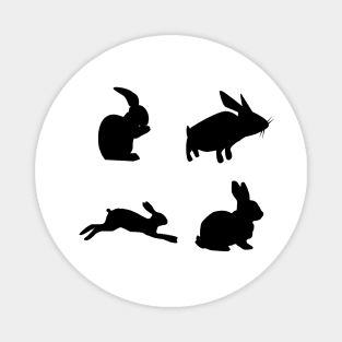 Black bunny pack Magnet